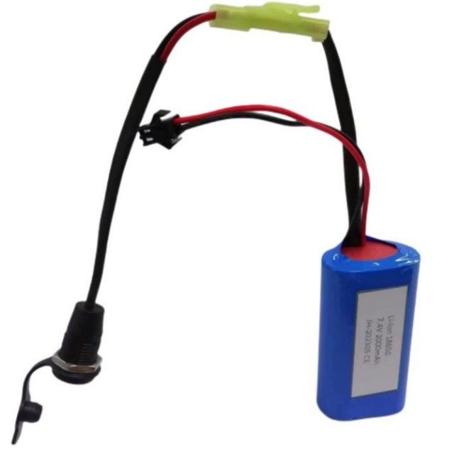 কাস্টম 18650 লি-আয়ন ব্যাটারি প্যাক 2cells In Series With Barrel Connector DC5521 মহিলা