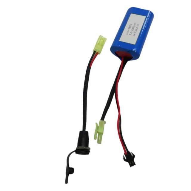 কাস্টম 18650 লি-আয়ন ব্যাটারি প্যাক 2cells In Series With Barrel Connector DC5521 মহিলা