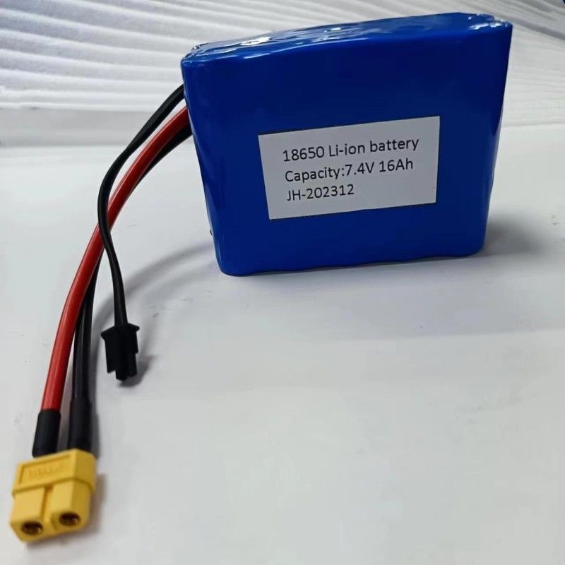 কাস্টম ব্যাটারি প্যাক 7.4V 16Ah 2S5P 18650 সেল 3200mAh BMS 25A MX3.0 চার্জিং প্লাগ সহ