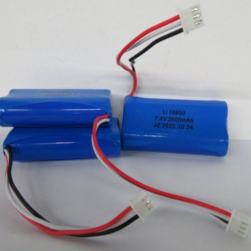 7.4V 2600mAh 18650 সেল ব্যাটারি প্যাক সঙ্গে 3 লিড এবং 3-পিন যোগাযোগ জন্য পস মেশিন
