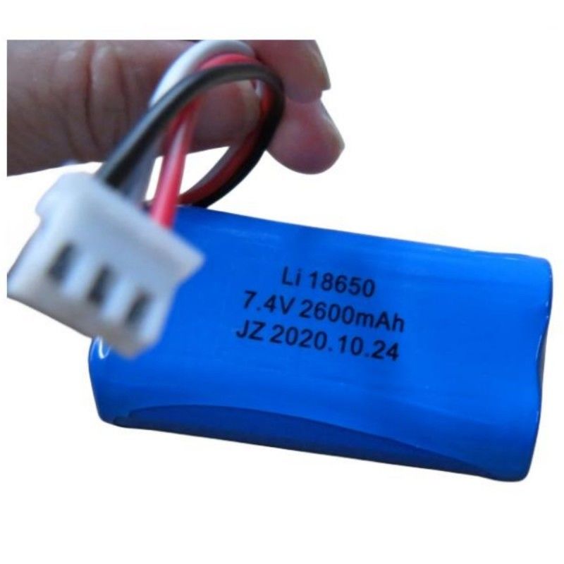 7.4V 2600mAh 18650 সেল ব্যাটারি প্যাক সঙ্গে 3 লিড এবং 3-পিন যোগাযোগ জন্য পস মেশিন