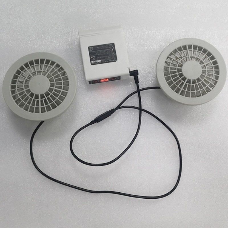 PSE ফ্যান ব্যাটারি সেট 7.4V 5200mAh জ্যাকেট কুলিং ফ্যান সেট 4 স্তরের বায়ুর গতি