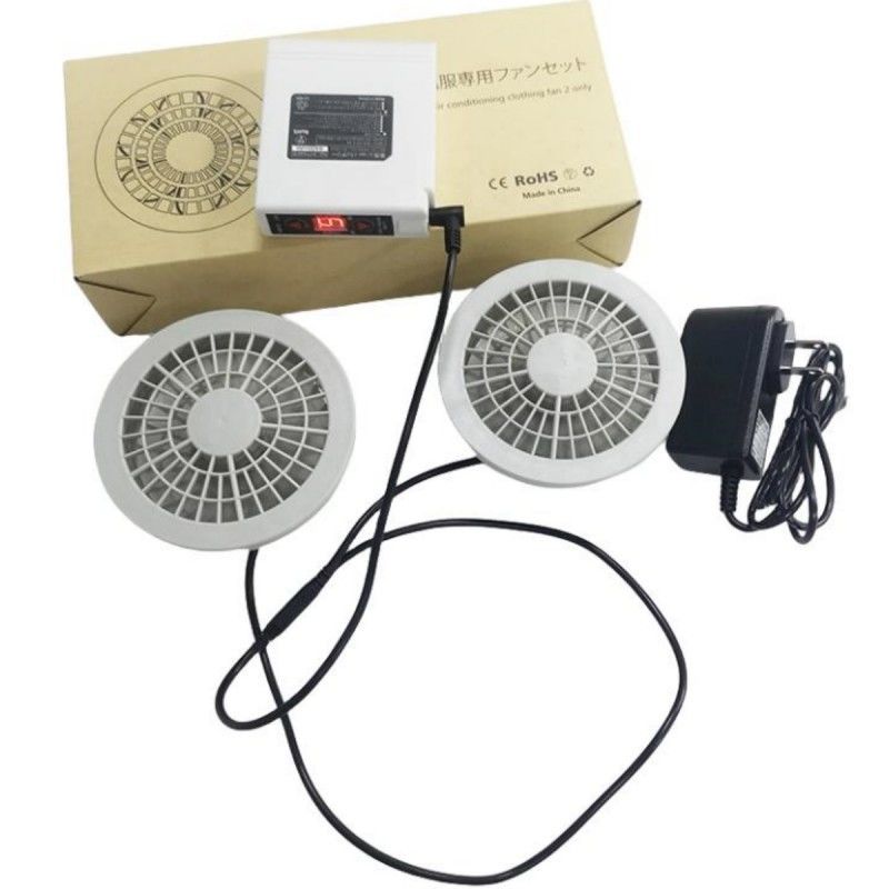 PSE ফ্যান ব্যাটারি সেট 7.4V 5200mAh জ্যাকেট কুলিং ফ্যান সেট 4 স্তরের বায়ুর গতি