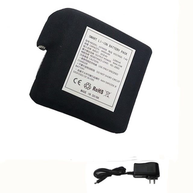 কালো কাপড়ের মধ্যে আবৃত ব্যাটারি 7.4V 4400mAh 5200mAh 6400mAh 7000mAh ব্যাটারি গরম জ্যাকেট জন্য