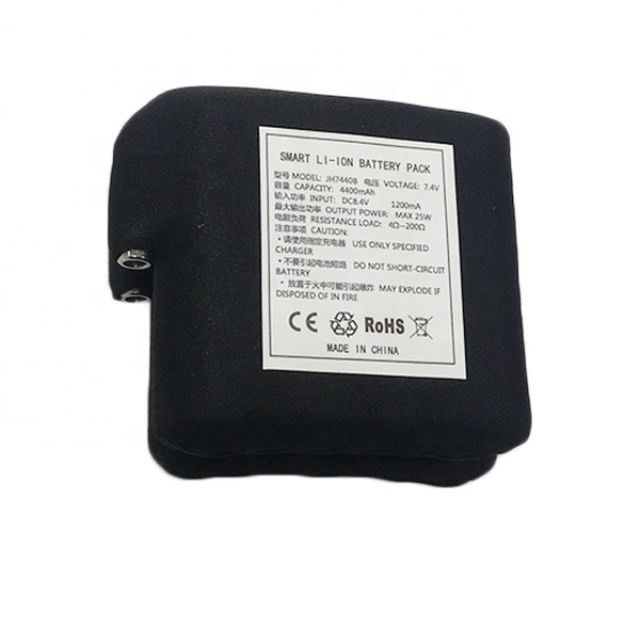 কালো কাপড়ের মধ্যে আবৃত ব্যাটারি 7.4V 4400mAh 5200mAh 6400mAh 7000mAh ব্যাটারি গরম জ্যাকেট জন্য