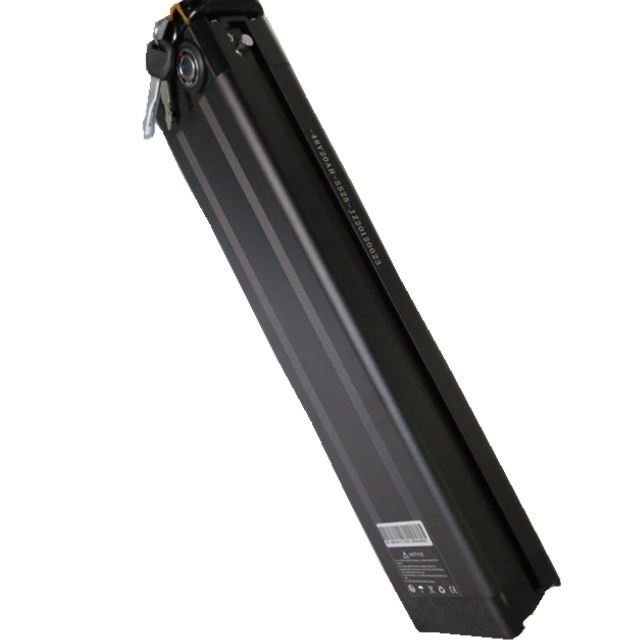 48V 20Ah সিলভার ফিশ স্টাইল ইবাইক ব্যাটারি প্যাক 13S8P 104pcs সেল 515mm দৈর্ঘ্য
