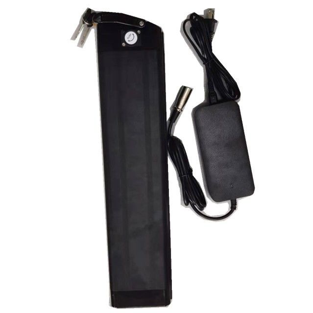 সিলভার ফিশ লিথিয়াম ব্যাটারি 48V 25Ah দৈর্ঘ্য 630mm চার্জার সহ ই বাইকের জন্য