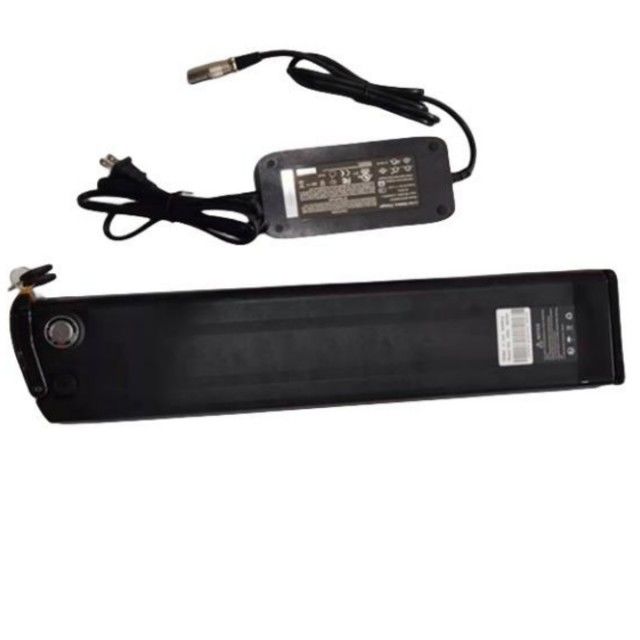 সিলভার ফিশ লিথিয়াম ব্যাটারি 48V 25Ah দৈর্ঘ্য 630mm চার্জার সহ ই বাইকের জন্য