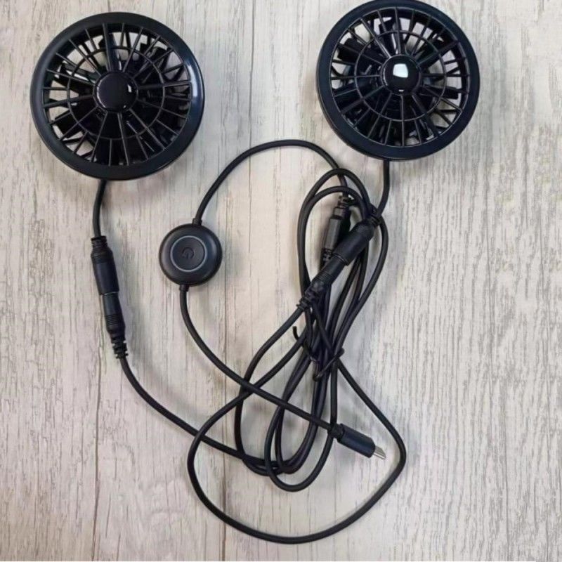 প্যান্ট ফ্যান 2pcs টাইপ-সি প্লাগ সহ ছোট শীতল ফ্যান 5V