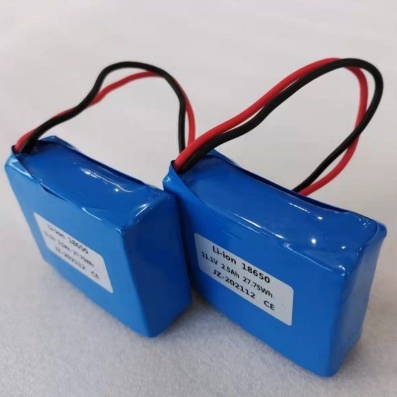 হাই ডিসচার্জ ব্যাটারি প্যাক 3S1P 18650 2500mAh 8C 11.1V ব্যাটারি মেডিকেল ডিভাইসের জন্য