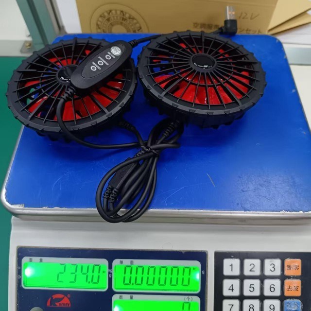 জ্যাকেট কুলিং ফ্যান ১২V ফ্যান USB কন্ট্রোল বাতাসের গতি ১২V উচ্চ ৯V মাঝারি ৫V নিম্ন