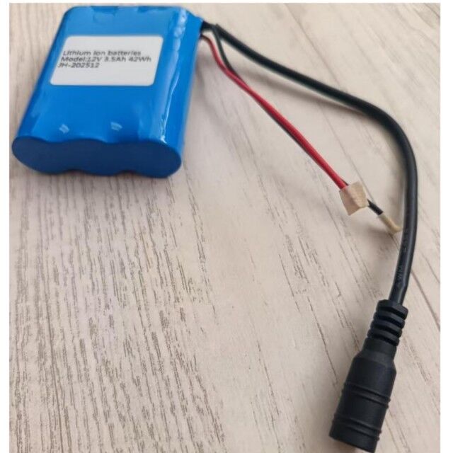 কাস্টম 11.1V 12V ব্যাটারি প্যাক 18650 3s1p 12V 3.5Ah ব্যাটারি, LED স্ট্রিপ লাইটের জন্য ডিসি প্লাগ সহ